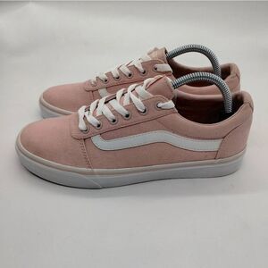 Vans Old Skool Skateboard Sneakers Womens Size 10‎ Pink White Casual Shoes